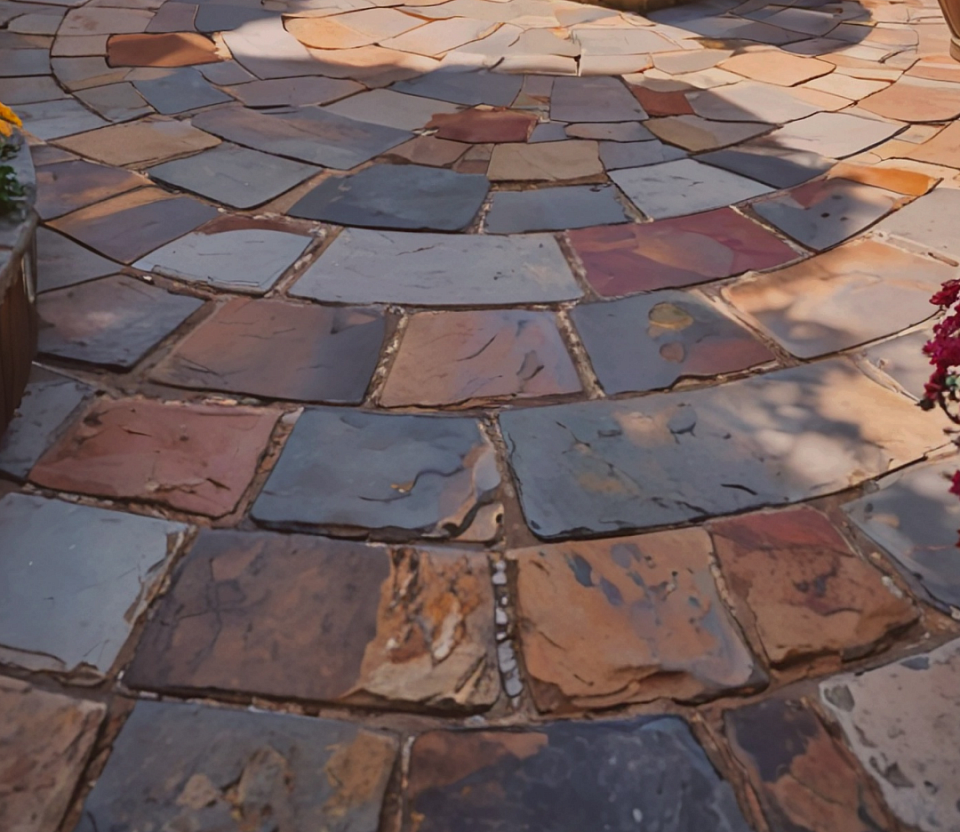 Imag774e of a flagstone fķ